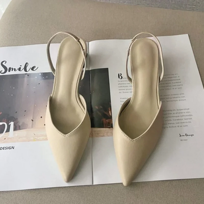 Pointed-Toe Low Heels